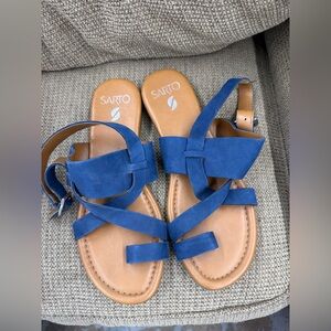 Franco Sarto Blue Strappy Sandals